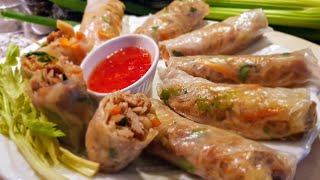 Rice paper rolls chicken