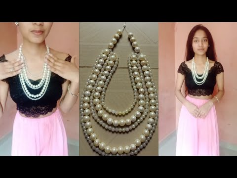 Ghar per necklace Kaise banaen /How To Make Necklace at home /Handmade Necklace Ideas /necklace DIY