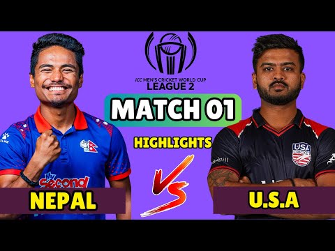 Nepal vs USA: Thrilling Match Ends in 3-Wicket Loss for Nepal | ICC World Cup League 2 Highlights