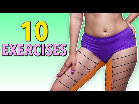 10 Exercises to Trim Inner Thigh Fat and Hip Fat (2 Rounds)