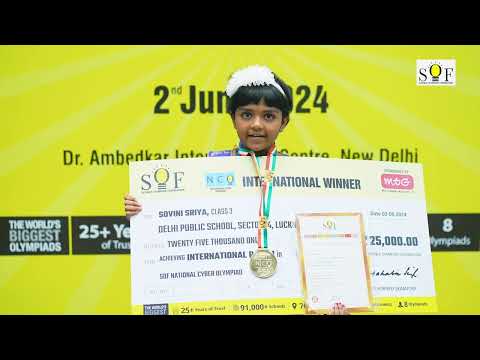 SOF Achievers | Sovini Sriya | Delhi Public School, Lucknow | SOF NCO International Rank 1 | Class 3