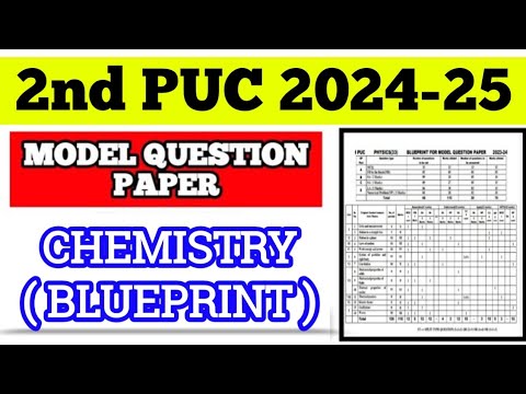 2nd PUC CHEMISTRY BLUEPRINT 2024-25 #exam #chemistry #blueprint #karnataka