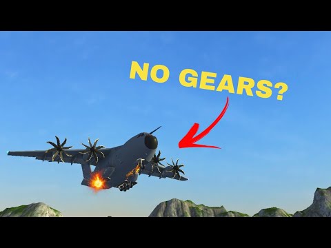 Landing Planes With No Gears! in Turboprop Flight Simulator