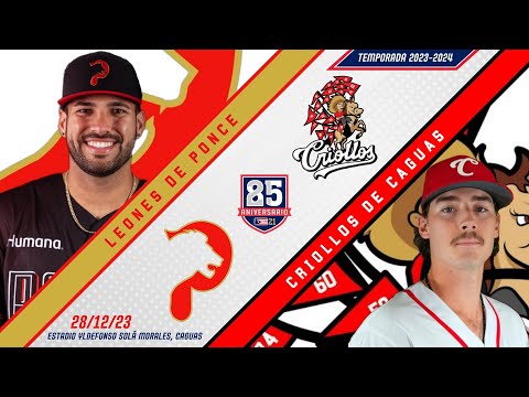 🎥Liga de Béisbol Profesional Roberto Clemente🇵🇷: Leones de Ponce 🆚 Criollos de Caguas⚾️