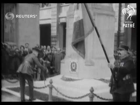 Irish Civic Guards visit Paris for Memorial Ceremony in honour of French police who died i...(1928)