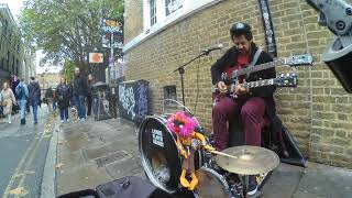 Hey Joe - One Man Band Busking - Lewis Floyd Henry - Bricklane London