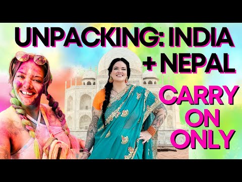 Unpacking from India and Nepal Carry On Only with a capsule wardrobe