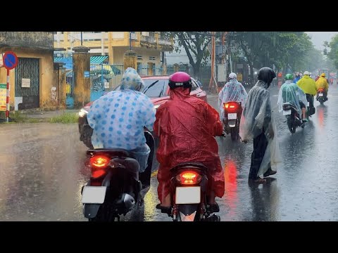 【🇻🇳 4K】 Rain Walk in Vietnam - Relaxing Sounds For Sleep #asmr