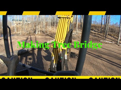 Yanmar Mini Excavator making A Tree Bridge