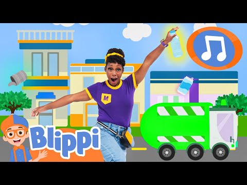 Garbage Truck Meekah | Blippi 🚀 | Nursery Rhymes