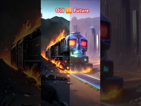 Old 🆚 Future Ghost 🚂. techr #horro_status #ai_status #train #ghosttrain