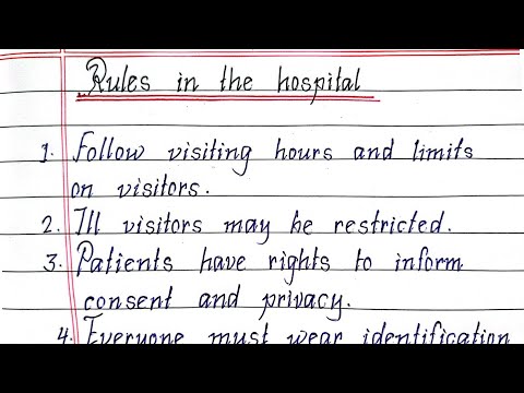 Rules and Regulations of Hospital || Writeology TV