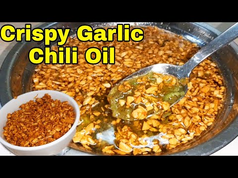 How to make easy Chili Garlic Oil | Crispy Garlic  Chili Oil