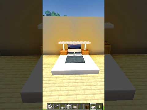 Cool Bed Design in Minecraft #shorts #minecraft #youtubeshorts #gaming