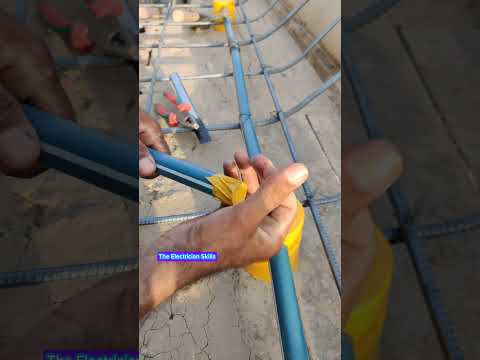 slab piping skills | how to cover pipes before roof concrete #youtubeshorts #shorts