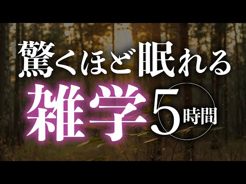 【睡眠導入】驚くほど眠れる雑学5時間【合成音声】