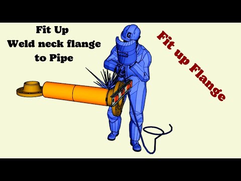 Fit up weld neck flange  to the pipe