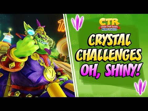 All Crystal Challenges (Hard) | Crash Team Racing Nitro Fueled - Oh, Shiny! Achievement