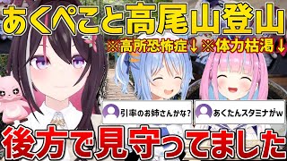 あくぺこの高尾山登山に後方見守り引率お姉さんとして同行していたあずきち【ホロライブ/AZKi/湊あくあ/兎田ぺこら/切り抜き】