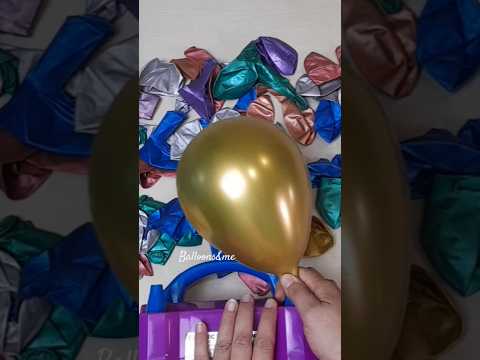 Gold balloon inflating #balloons