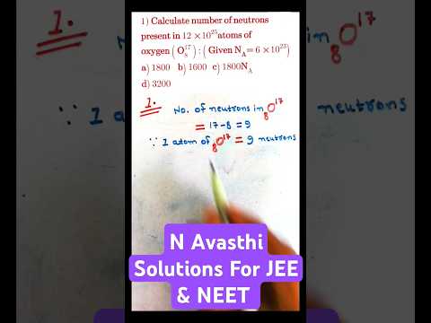 Q.1 N Avasthi Physical Chemistry Solutions || Stoichiometry || #shorts