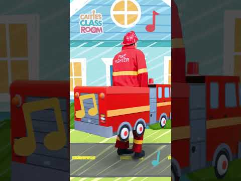 Ooh-wee-ooh! 🚒 Can you sing along? #herecomesthefiretruck #supersimple #caitiesclassroom #shorts