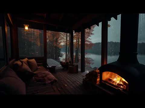 Rainy Day in the Cabin | Heavy Rain help to Relaxing, Sleep & Beat Insomnia