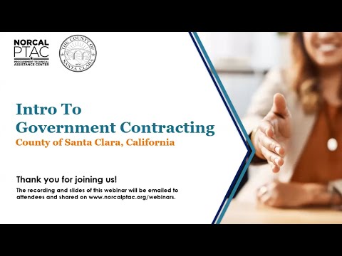 County of Santa Clara: Introduction to Government Contracting