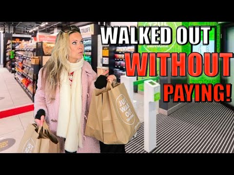 FIRST TIME going to AMAZON FRESH supermarket! 🛒 *weird shopping experience