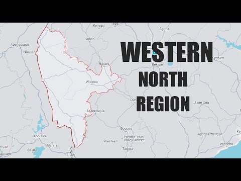 Topographical Map of Western North Region Ghana