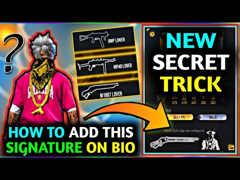 HOW TO ADD M1887 SIGNATURE ON FREE FIRE BIO | How To Write Stylish Signature In Free Fire |#freefire