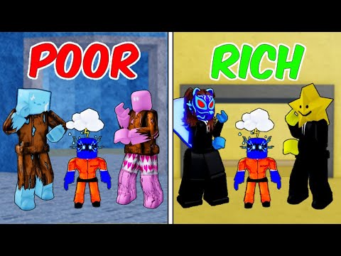 Escaping POOR vs RICH Family Prison in Blox Fruits!