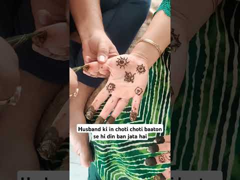 Mere husband ne mujhe khud mehndi lagayi #karwachauth #shorts #mintsrecipes