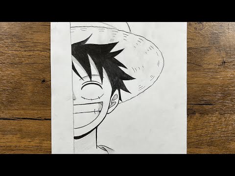 How to draw luffy from one piece step-by-step | easy anime drawing tutorial