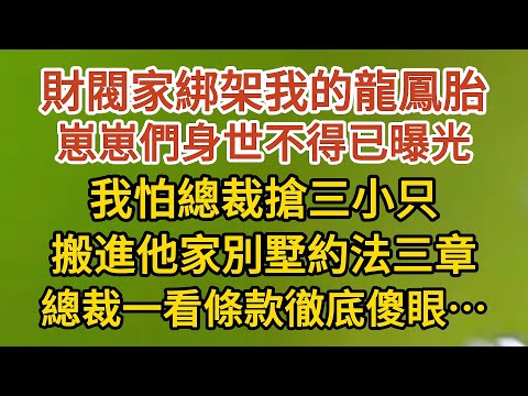 《藏起孕肚出逃》第11集：財閥家綁架我的龍鳳胎，崽崽們身世不得已曝光，我怕總裁搶三小只，搬進他家別墅約法三章，總裁一看條款徹底傻眼……#戀愛#婚姻#情感 #愛情#甜寵#故事#小說#霸總