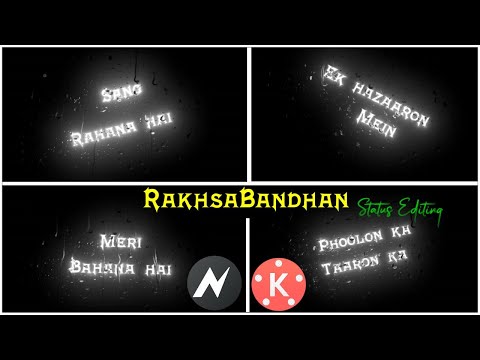 Raksha Bandhan Status 2022 | Black Screen Water Drop Glowing Lyrics Status Editing | #rakshabandhan