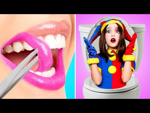 Extreme Makeover From Nerd To Pomni! *Genius Beauty Gadgets, Funny Relatable Situations*