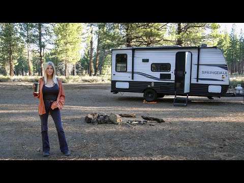 A COZY DAY IN THE WOODS Living in a Travel Trailer | Solo Woman | RV Life | Van Life