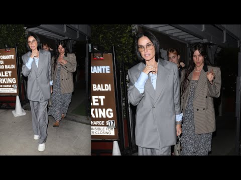 Actress Demi Moore Steps Out For Dinner With Daughters Scout and Tallulah Willis in LA!