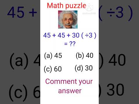 Math puzzle || #math #quizgame #quiz #mathematics #gkquestion