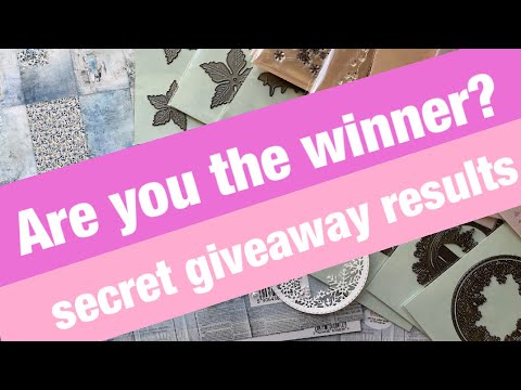 Are you the winner? Secret giveaway results #giveaway #secretgiveaway #craftgiveaway