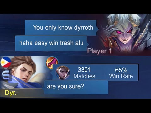 ENEMY PICKED MY DYRROTH, I TARGET LOCKED HIM AND THIS WHAT HAPPENED… 😂 - Mobile Legends