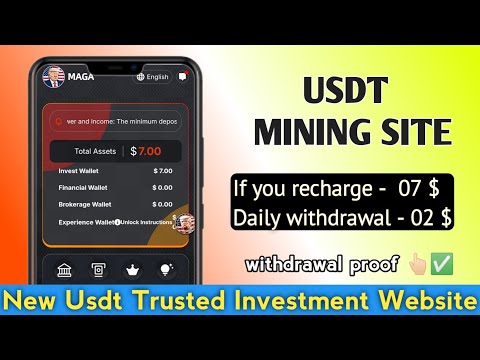 New Usdt Earning Site Usd Mining Site 2024 Best Investment Usdt Earning Website