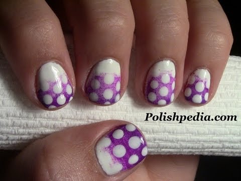 Ombre and Polka Dot Nail Art