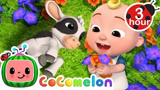 JJ Plays With His Baby Farm Animals 🐮 CoComelon Nursery Rhymes & Kids Songs | 3 HOURS | After School