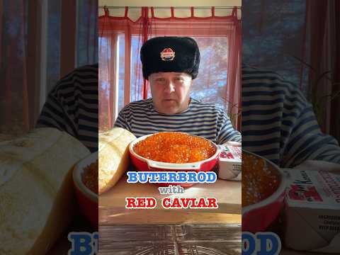 How to Make Buterbrod With Red Caviar #crazyrussiandad #caviar #redcaviar #buterbrod #russianfood