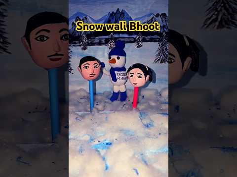 Anaya ne nahi mani papa ki bat #clayart #snow #snowman #emotional #horrorshorts #bhoot #magic