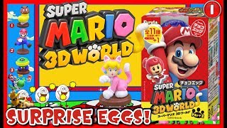 Super Mario 3D World Neko Princess Peach toys by Furuta Chocoegg Surprise Eggs Unboxing HDES