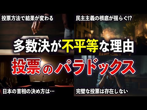 なぜか不平等な多数決「コンドルセのパラドックス」【ゆっくり解説 with ずんだもん】