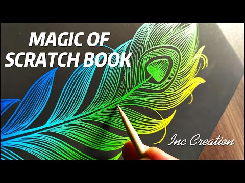 Beautiful 😍😍 Peacock feather drawing on scratch book.....#art #drawing #asmr